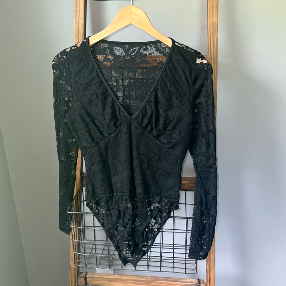 Black Lace Body Suite size small
